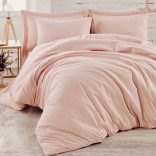 Спален комплект памучен сатен - ЦВЯТ СЬОМГА